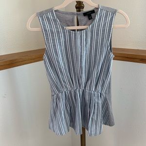 J. Crew Striped Peplum Tank Top